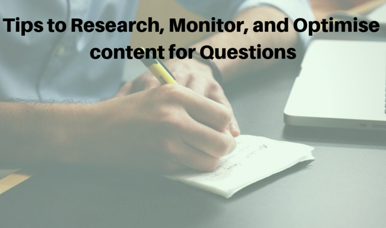 Thumb tips to research  monitor  and optimise content for questions